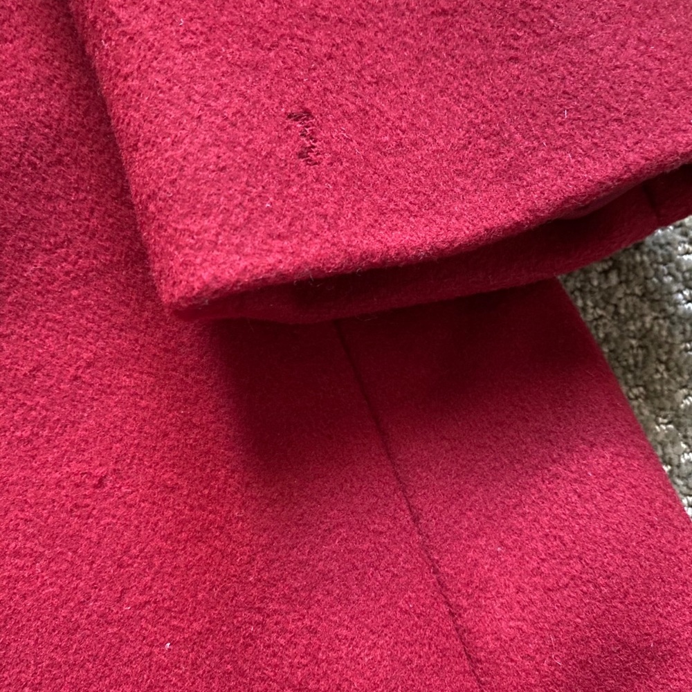 Burberry Wool Cashmere Red Merlot Coat Women - Picture 8 of 12